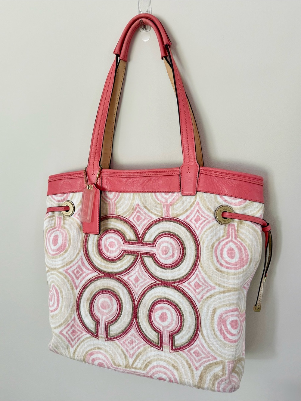Coach Audrey Signature Op Art Leigh Tote Bag - Picture 3 of 14